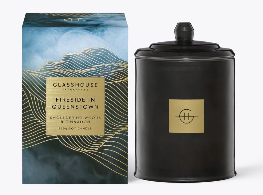 FIRESIDE IN QUEENSTOWN CANDLE 380G | GLASSHOUSE