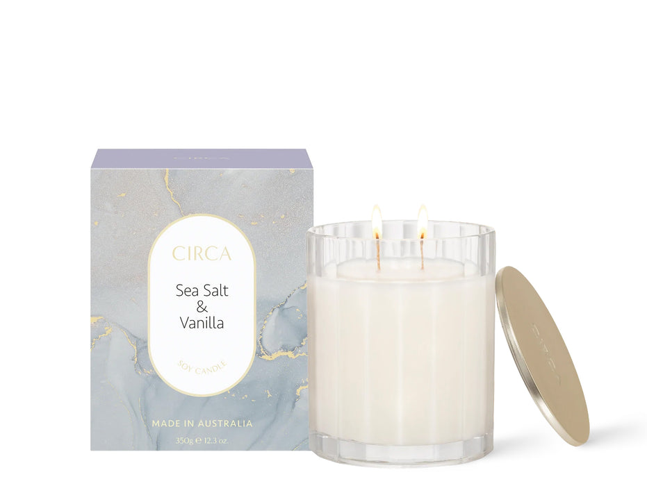 SEA SALT AND VANILLA CANDLE 350G | CIRCA HOME