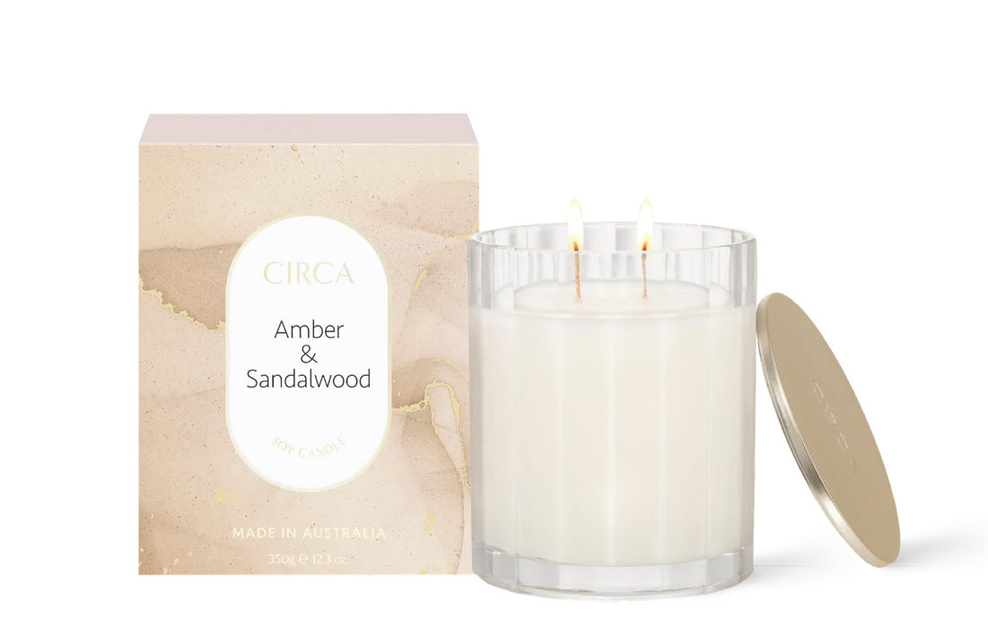 AMBER AND SANDALWOOD CANDLE 350G | CIRCA HOME