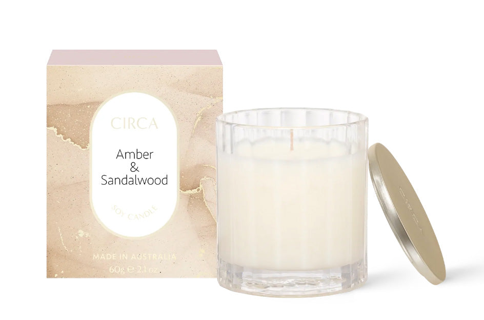AMBER AND SANDALWOOD CANDLE 60G | CIRCA HOME