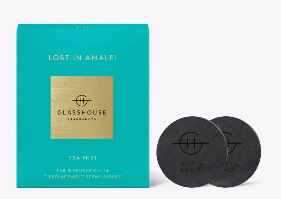 LOST IN AMALFI REPLACEMENT CAR DIFFUSER 2 DISCS | GLASSHOUSE