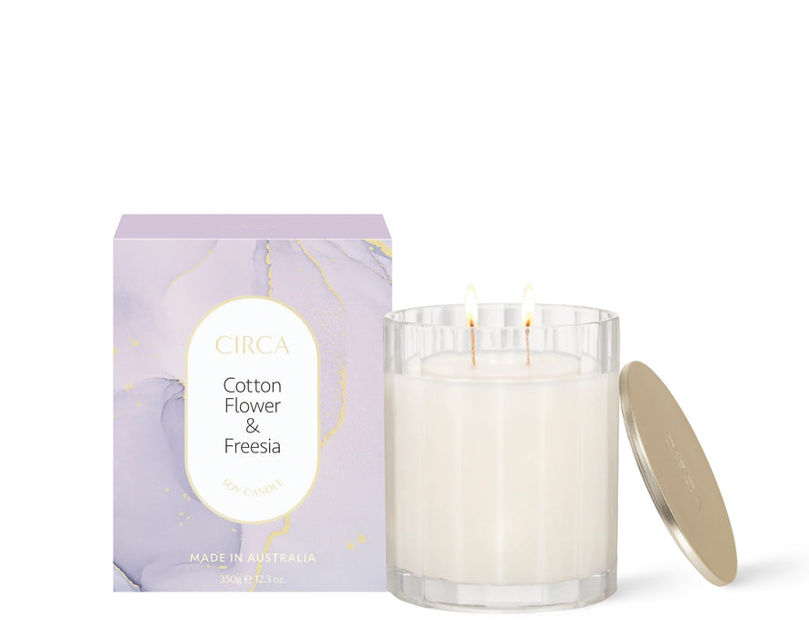 COTTON FLOWER AND FREESIA CANDLE 350G | CIRCA HOME